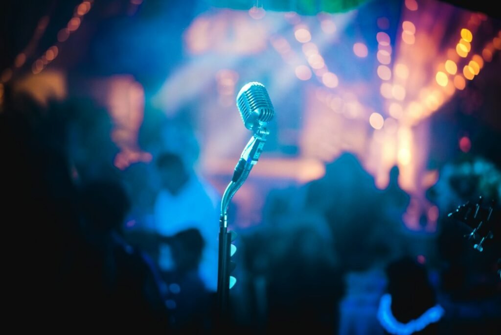 Country music singer performing on stage